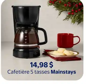 Walmart Cafetière 5 tasses Mainstays offer