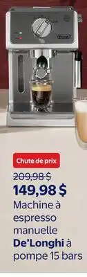 Walmart Machine à espresso manuelle De'Longhi à s pompe 15 bars offer