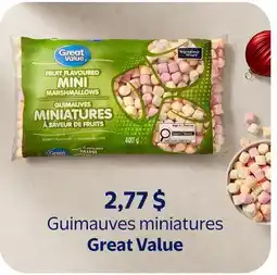 Walmart Guimauves miniatures Great Value offer