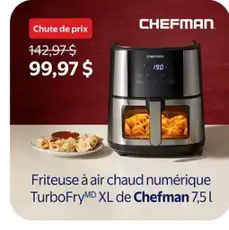 Walmart Friteuse à air chaud numérique TurboFry XL de Chefman 7,5 l offer