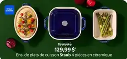 Walmart Ens. de plats de cuisson Staub 4 pièces en céramique offer