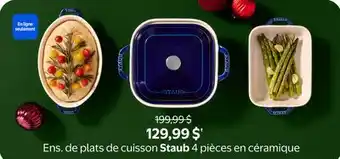 Walmart Ens. de plats de cuisson Staub 4 pièces en céramique offer