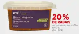 Avril sauces pour pâtes offer