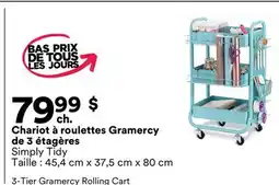 Michaels Chariot à roulettes Gramercy de 3 étagères Simply Tidy offer