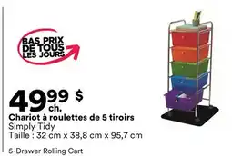 Michaels Chariot à roulettes de 5 tiroirs Simply Tidy offer