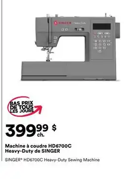 Michaels Machine à coudre HD6700C Heavy-Duty de SINGER offer