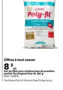 Michaels Sac de fibre pour rembourrage de première qualité The Original Poly-fil, 567 g offer