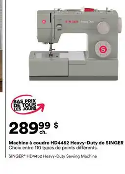 Michaels Machine à coudre HD4452 Heavy-Duty de SINGER offer