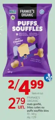 Avril Maïs gonflé, frites cuites ou puffs soufflés bios offer