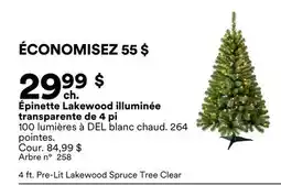 Michaels Épinette Lakewood illuminée transparente de 4 pi offer