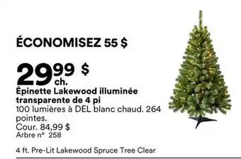 Michaels Épinette Lakewood illuminée transparente de 4 pi offer
