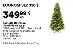 Michaels Épinette Dewdrop illuminée de 7,5 pi offer