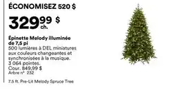 Michaels Épinette Melody illuminée de 7,5 pi offer