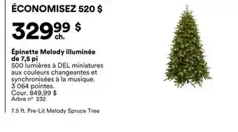 Michaels Épinette Melody illuminée de 7,5 pi offer
