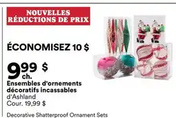 Michaels Ensembles d'ornements décoratifs incassables d'Ashland offer