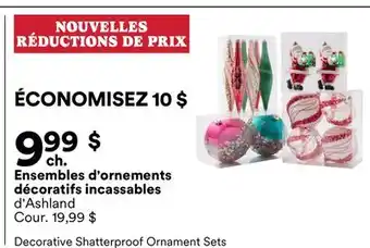 Michaels Ensembles d'ornements décoratifs incassables d'Ashland offer