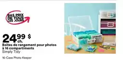 Michaels Boîtes de rangement pour photos à 16 compartiments Simply Tidy offer