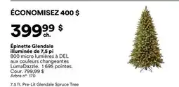 Michaels Épinette Glendale illuminée de 7,5 pi offer