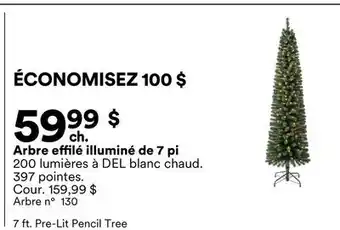 Michaels Arbre effilé illuminé de 7 pi offer