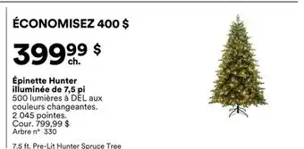 Michaels Épinette Hunter illuminée de 7,5 pi offer