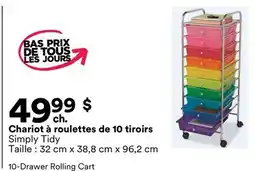 Michaels Chariot à roulettes de 10 tiroirs Simply Tidy offer
