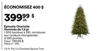 Michaels Épinette Charlotte illuminée de 7,5 pi offer