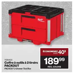 Patrick Morin PACKOUT 2-Drawer Tool Box offer