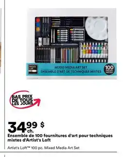 Michaels Ensemble de 100 fournitures d'art pour techniques mixtes d'Artist's Loft offer