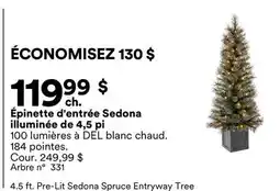 Michaels Épinette d'entrée Sedona illuminée de 4,5 pi offer