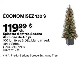 Michaels Épinette d'entrée Sedona illuminée de 4,5 pi offer