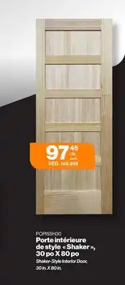 Patrick Morin Shaker Style Interior Door, 5 Panels offer