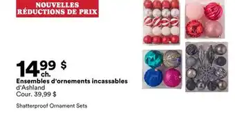 Michaels Ensembles d'ornements incassables d'Ashland offer