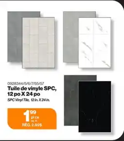 Patrick Morin NATUR WATER Vinyl Tile SPC, 4.3 mm + 1 mm, White offer