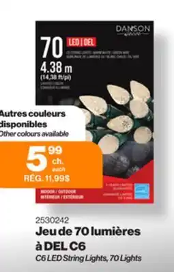 Patrick Morin Set Of 70 C6 Faceted Led Lights, Warm White, Green Wire offer