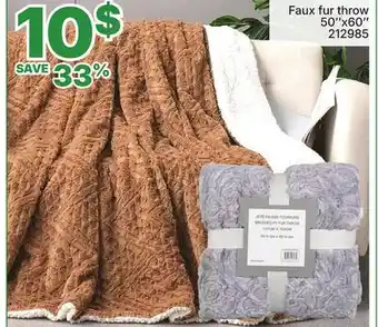 Rossy Faux fur throw offer