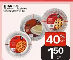 Rossy TITAN FOIL Aluminum pie plates offer