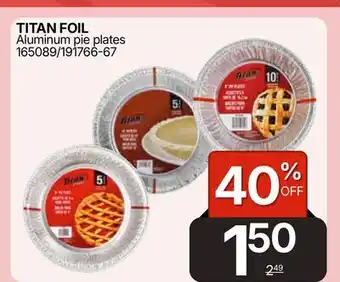 Rossy TITAN FOIL Aluminum pie plates offer