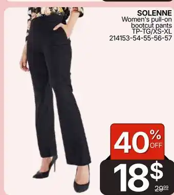 Rossy SOLENNE Women's pull-on bootcut pants offer