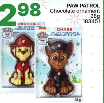 Rossy PAW PATROL Chocolate ornament offer