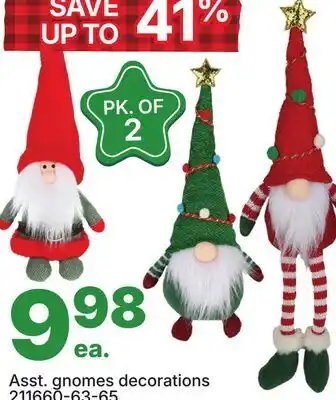 Rossy Asst. gnomes decorations offer