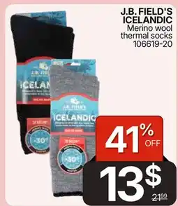 Rossy J.B. FIELD'S ICELANDIC Merino wool thermal socks offer