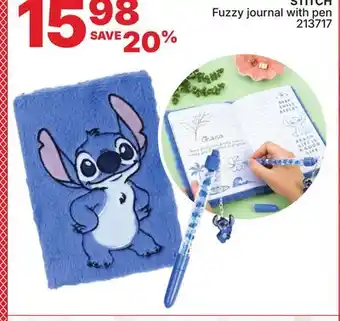 Rossy STITCH Fuzzy journal with pen offer