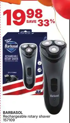 Rossy BARBASOL Rechargeable rotary shaver offer