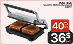 Rossy TOASTESS Stainless steel sandwich grill offer