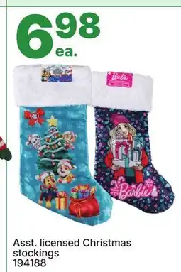 Rossy Asst. licensed Christmas stockings offer