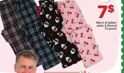 Rossy Men's & ladies' polar & flannel PJ pants offer