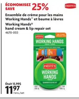 Home Hardware Working Hands Cream & Cooling Lip Balm offer