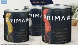 Canac Prima Flat Interior Latex Paint Ultimate White 3.78 L offer