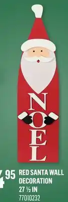 Canac Red Santa Wall Decoration 27 1/2 in offer