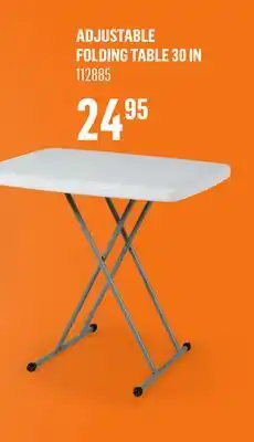 Canac Adjustable Folding Table 30 in offer